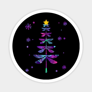 dragonfly christmas tree Magnet